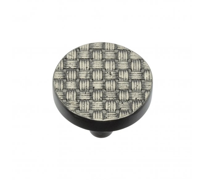 Heritage Brass C3675 Fossil Weave Cabinet Knobs - Aged Nickel