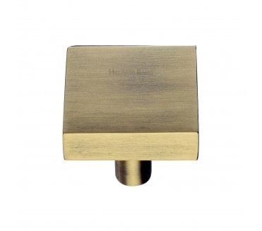 Heritage Brass C3685 Square Cabinet Knobs - Antique Brass