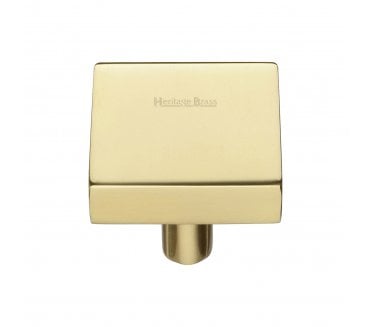 Heritage Brass C3685 Square Cabinet Knobs - Polished Brass