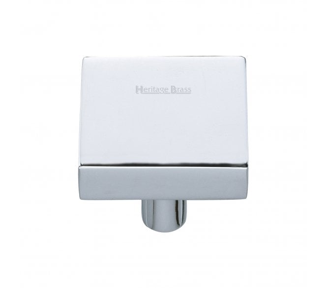 Heritage Brass C3685 Square Cabinet Knobs - Polished Chrome