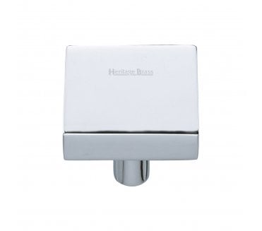 Heritage Brass C3685 Square Cabinet Knobs - Polished Chrome
