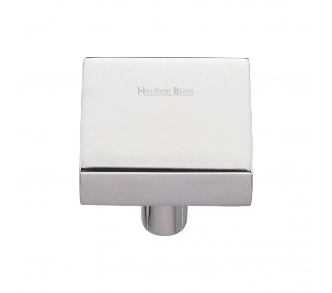 Heritage Brass C3685 Square Cabinet Knobs - Polished Nickel
