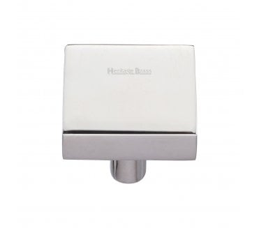 Heritage Brass C3685 Square Cabinet Knobs - Polished Nickel