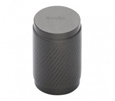 Heritage Brass C3840 Cylinder Knurled Cabinet Knob - 21mm - Matt Bronze