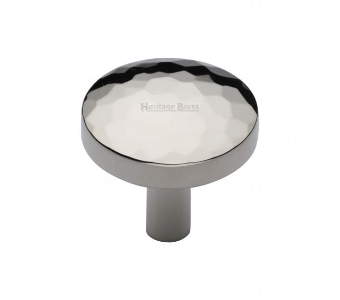 Heritage Brass C3877 Hammered Disc Cabinet Knobs - Polished Nickel