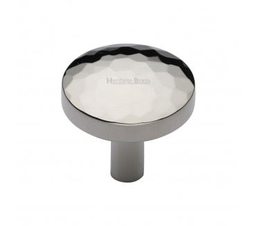 Heritage Brass C3877 Hammered Disc Cabinet Knobs - Polished Nickel