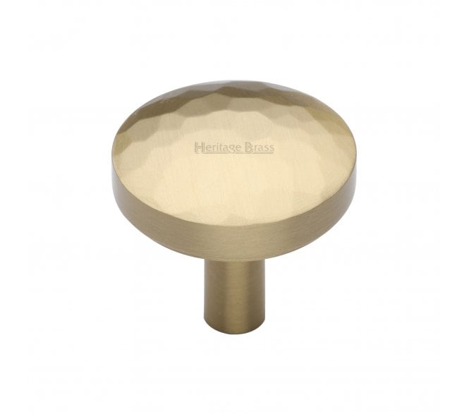 Heritage Brass C3877 Hammered Disc Cabinet Knobs - Satin Brass