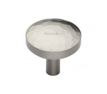 Heritage Brass C3877 Hammered Disc Cabinet Knobs - Satin Nickel