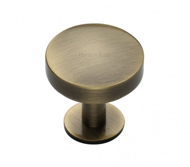 Heritage Brass C3878 Domed Disc Cabinet Knobs On Rose - Antique Brass