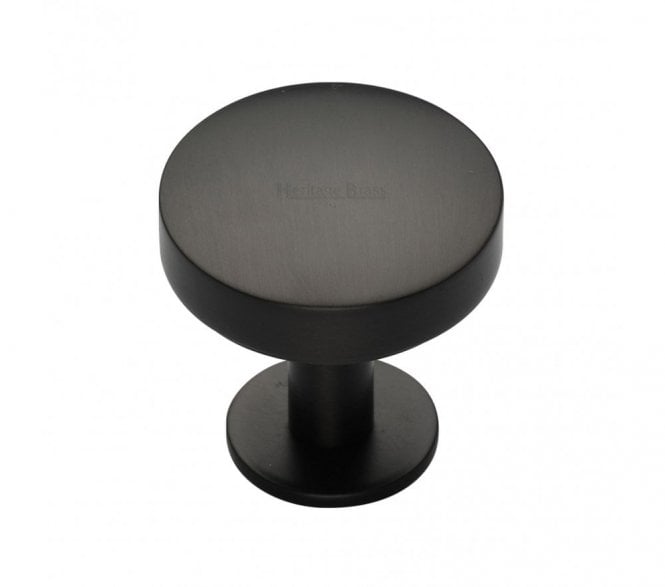 Heritage Brass C3878 Domed Disc Cabinet Knobs On Rose - Matt Bronze