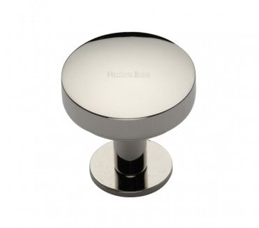 Heritage Brass C3878 Domed Disc Cabinet Knobs On Rose - Polished Nickel