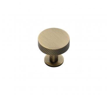 Heritage Brass C3882 Knurled Disc Cabinet Knobs On Rose - Antique Brass
