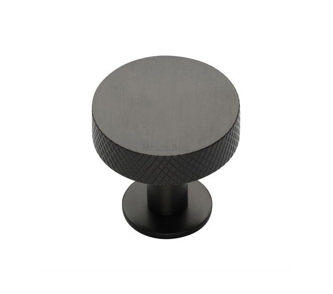 Heritage Brass C3882 Knurled Disc Cabinet Knobs On Rose - Matt Bronze