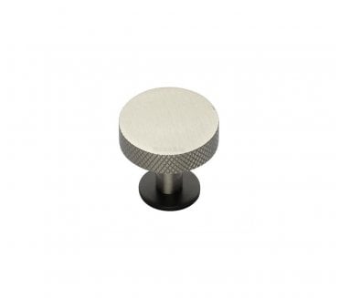 Heritage Brass C3882 Knurled Disc Cabinet Knobs On Rose - Matt Bronze/Satin Nickel