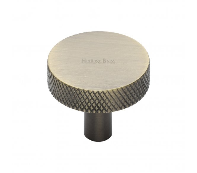 Heritage Brass C3884 Knurled Disc Cabinet Knobs - Antique Brass