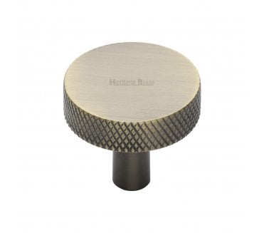 Heritage Brass C3884 Knurled Disc Cabinet Knobs - Antique Brass