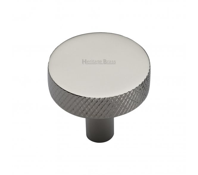 Heritage Brass C3884 Knurled Disc Cabinet Knobs - Polished Nickel