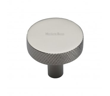 Heritage Brass C3884 Knurled Disc Cabinet Knobs - Polished Nickel