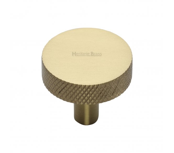 Heritage Brass C3884 Knurled Disc Cabinet Knobs - Satin Brass