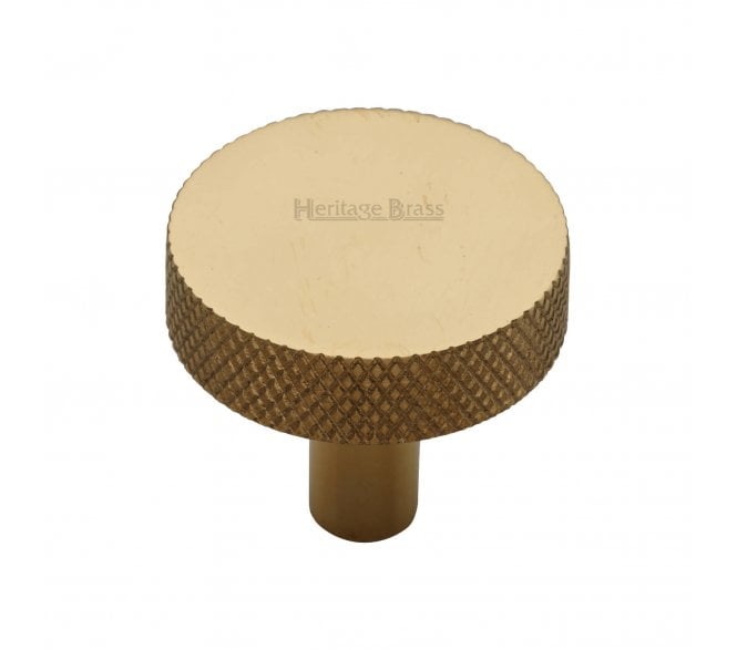 Heritage Brass C3884 Knurled Disc Cabinet Knobs - Unlacquered Brass