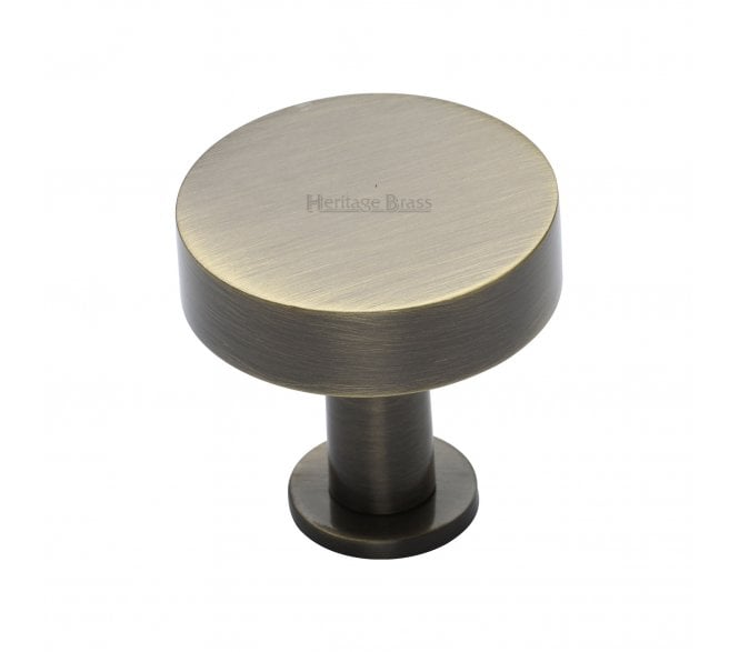 Heritage Brass C3885 Disc Cabinet Knobs On Rose - Antique Brass
