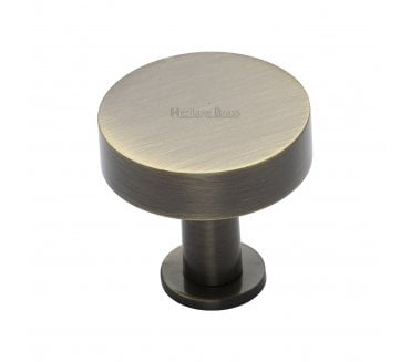 Heritage Brass C3885 Disc Cabinet Knobs On Rose - Antique Brass