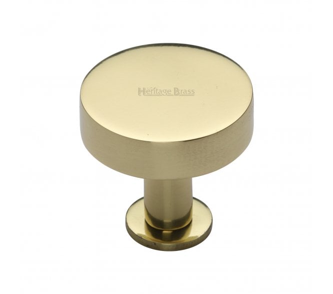 Heritage Brass C3885 Disc Cabinet Knobs On Rose - Polished Brass