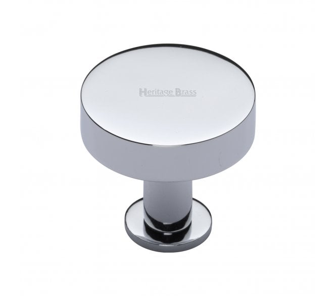 Heritage Brass C3885 Disc Cabinet Knobs On Rose - Polished Chrome