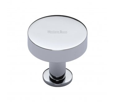 Heritage Brass C3885 Disc Cabinet Knobs On Rose - Polished Chrome