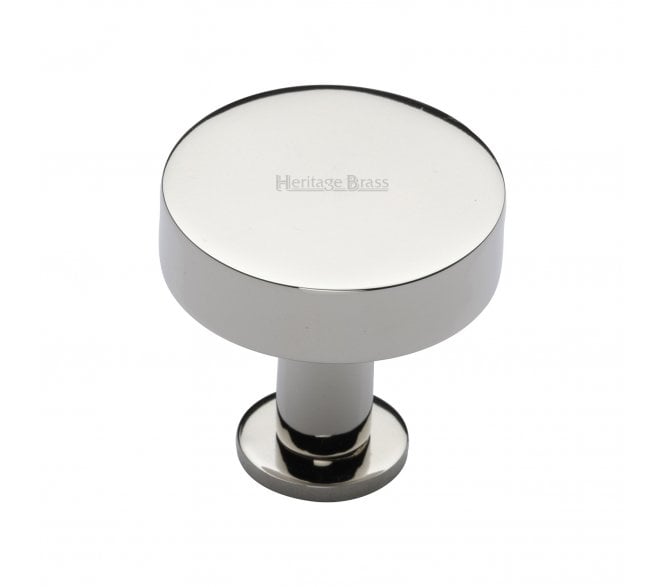 Heritage Brass C3885 Disc Cabinet Knobs On Rose - Polished Nickel