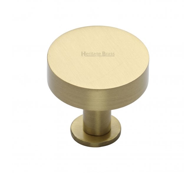 Heritage Brass C3885 Disc Cabinet Knobs On Rose - Satin Brass