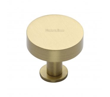 Heritage Brass C3885 Disc Cabinet Knobs On Rose - Satin Brass