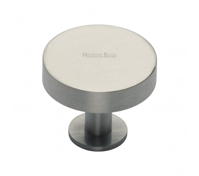 Heritage Brass C3885 Disc Cabinet Knobs On Rose - Satin Nickel