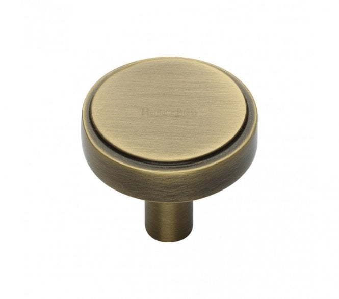 Heritage Brass C3952 Stepped Disc Cabinet Knobs - Antique Brass