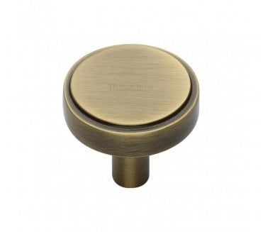 Heritage Brass C3952 Stepped Disc Cabinet Knobs - Antique Brass