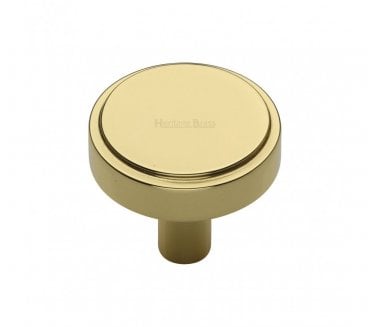 Heritage Brass C3952 Stepped Disc Cabinet Knobs - Polished Brass