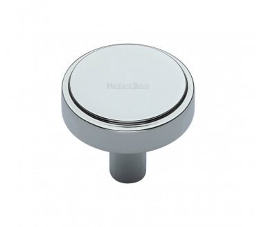 Heritage Brass C3952 Stepped Disc Cabinet Knobs - Polished Chrome