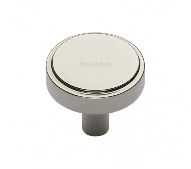 Heritage Brass C3952 Stepped Disc Cabinet Knobs - Polished Nickel