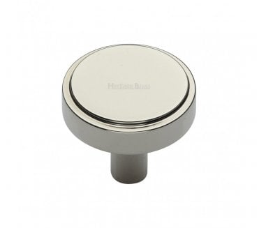 Heritage Brass C3952 Stepped Disc Cabinet Knobs - Polished Nickel