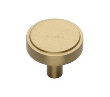 Heritage Brass C3952 Stepped Disc Cabinet Knobs - Satin Brass