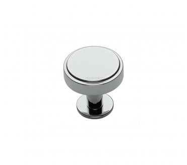 Heritage Brass C3954 Stepped Disc Cabinet Knobs On Rose - Polished Chrome