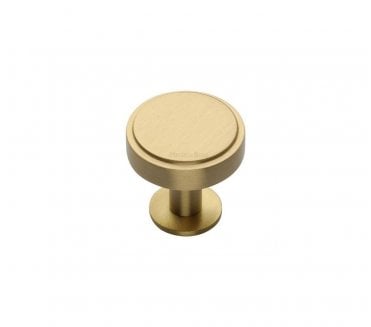 Heritage Brass C3954 Stepped Disc Cabinet Knobs On Rose - Satin Brass