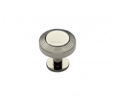 Heritage Brass C3958 Ridge Cabinet Knobs On Rose - Polished Nickel