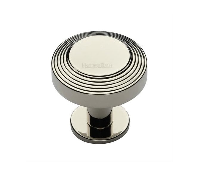Heritage Brass C3958 Ridge Cabinet Knobs On Rose - Polished Nickel
