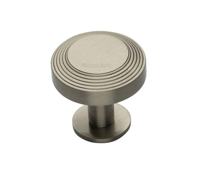 Heritage Brass C3958 Ridge Cabinet Knobs On Rose - Satin Nickel