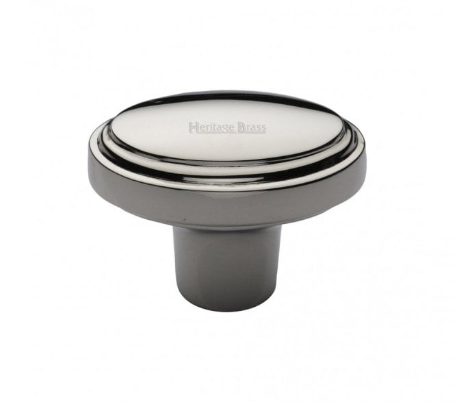 Heritage Brass C3975 Oval Stepped Cabinet Knob - Polished Nickel