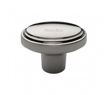 Heritage Brass C3975 Oval Stepped Cabinet Knob - Polished Nickel