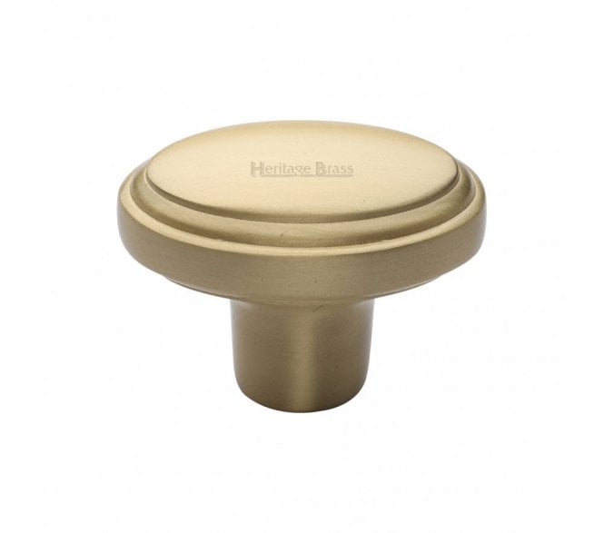 Heritage Brass C3975 Oval Stepped Cabinet Knob - Satin Brass