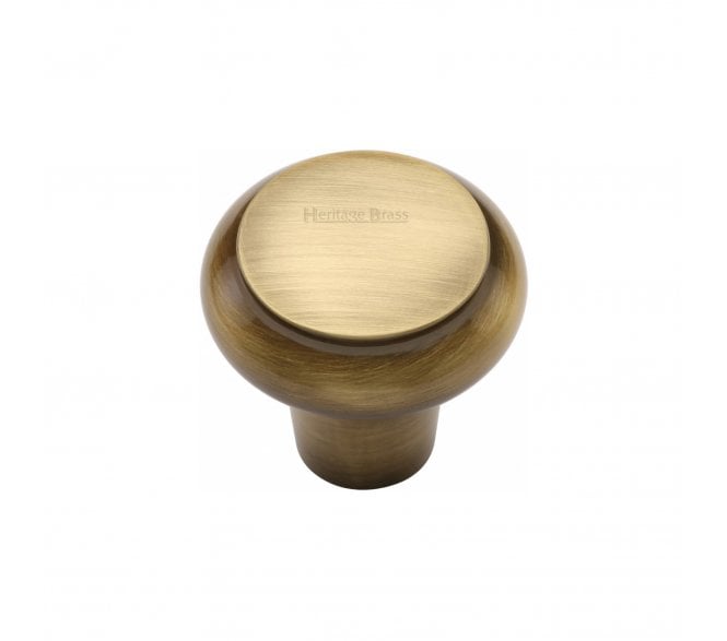 Heritage Brass C3990 Shaker Cabinet Knobs - Antique Brass
