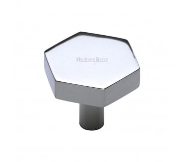 Heritage Brass C4344 Hexagon Cabinet Knobs - Polished Chrome